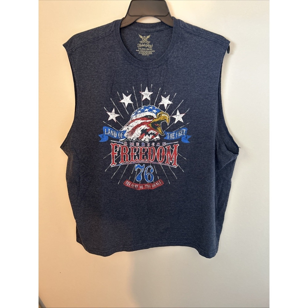 America Freedom Cut Off Sleeves 2XL T Shirt